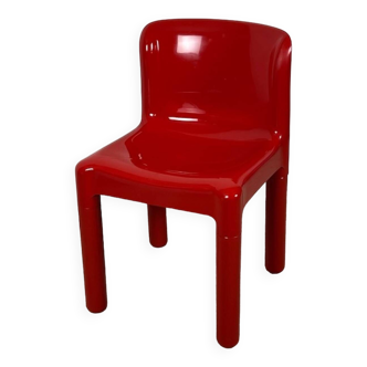 Kartell 4875 Chair by Carlo Bartoli in Glossy Red, 1980s Edition