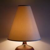 Vintage turned stoneware lamp