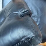 Mid-Century lounge chair model Bonanza with a high back in leather by Esko Pajamies for Asko, Finland, 1960s.