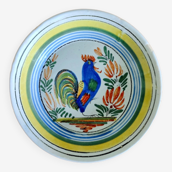 Breton plate Rooster in color