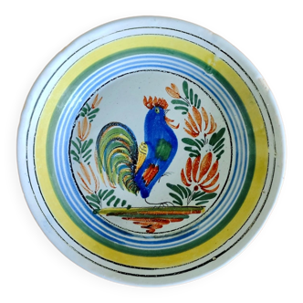 Breton plate Rooster in color