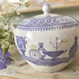Purple ironstone sugar bowl