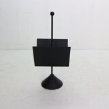 Porada Arredi Black Metal Minimalistic Magazinine Rack, 1980's, Italy