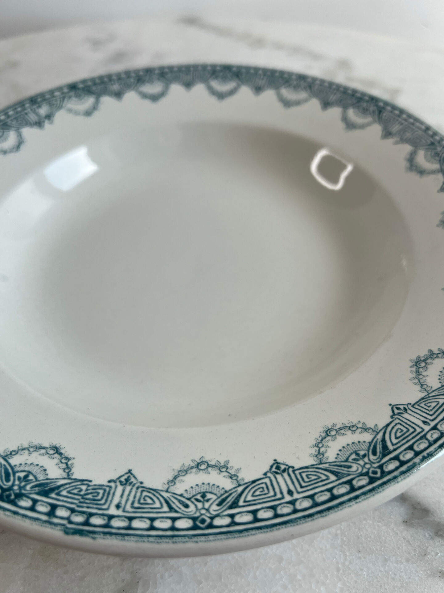 Set of 3 deep plates in ironstone LG Récamier