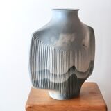 Vase by Yves Mohy in Virebent porcelain, 70s