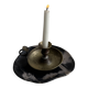 Antique blackened gold hand candlestick H8 D13.5