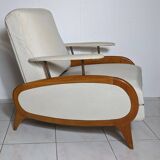 Transatlantic racing armchair, Art Deco period, modular and convertible into a daybed, 1930s