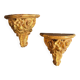 Pair of gilded wooden console tables