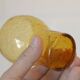 Vintage Amber Crackle Glass Shot Glass Set Mid Century Modern Barware