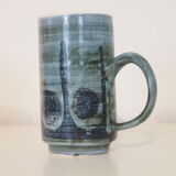 Set of 4 vintage mid century brutalist tea mugs by David Sharp
