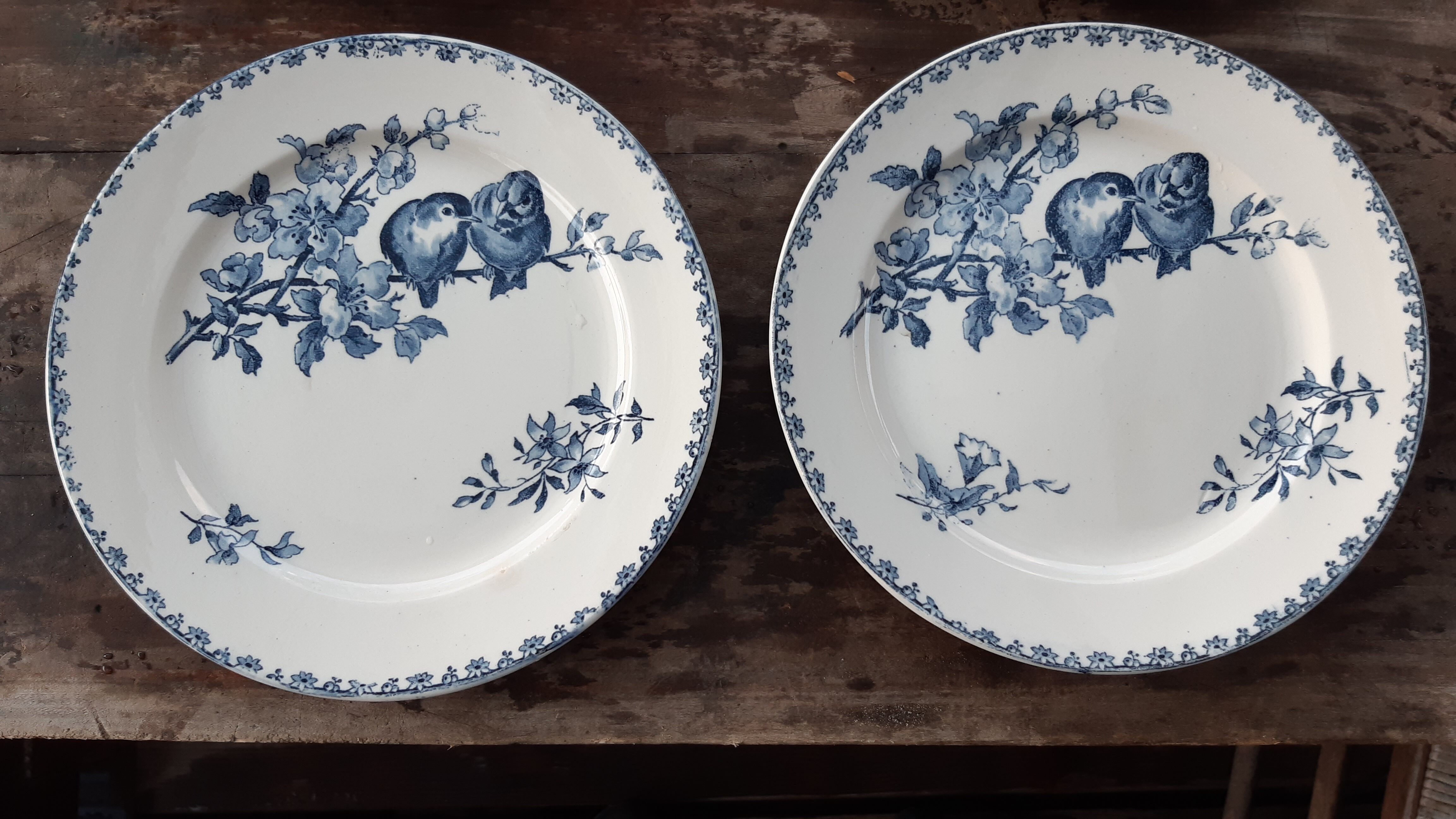 6 Sarreguemines plates