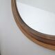 Old mirror and brass top, round, vintage 1960, 32 cm