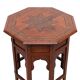 Fabulous Hoshiarpur Anglo Indian brass inlaid hardwood occasional coffee ta
