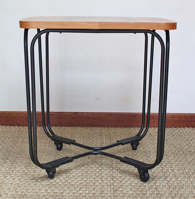 Wood and metal table