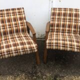 Vintage 60s Scandinavian style teak armchairs