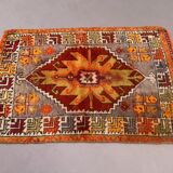 Old turkish Oushak rug 125x84 cm vintage carpet