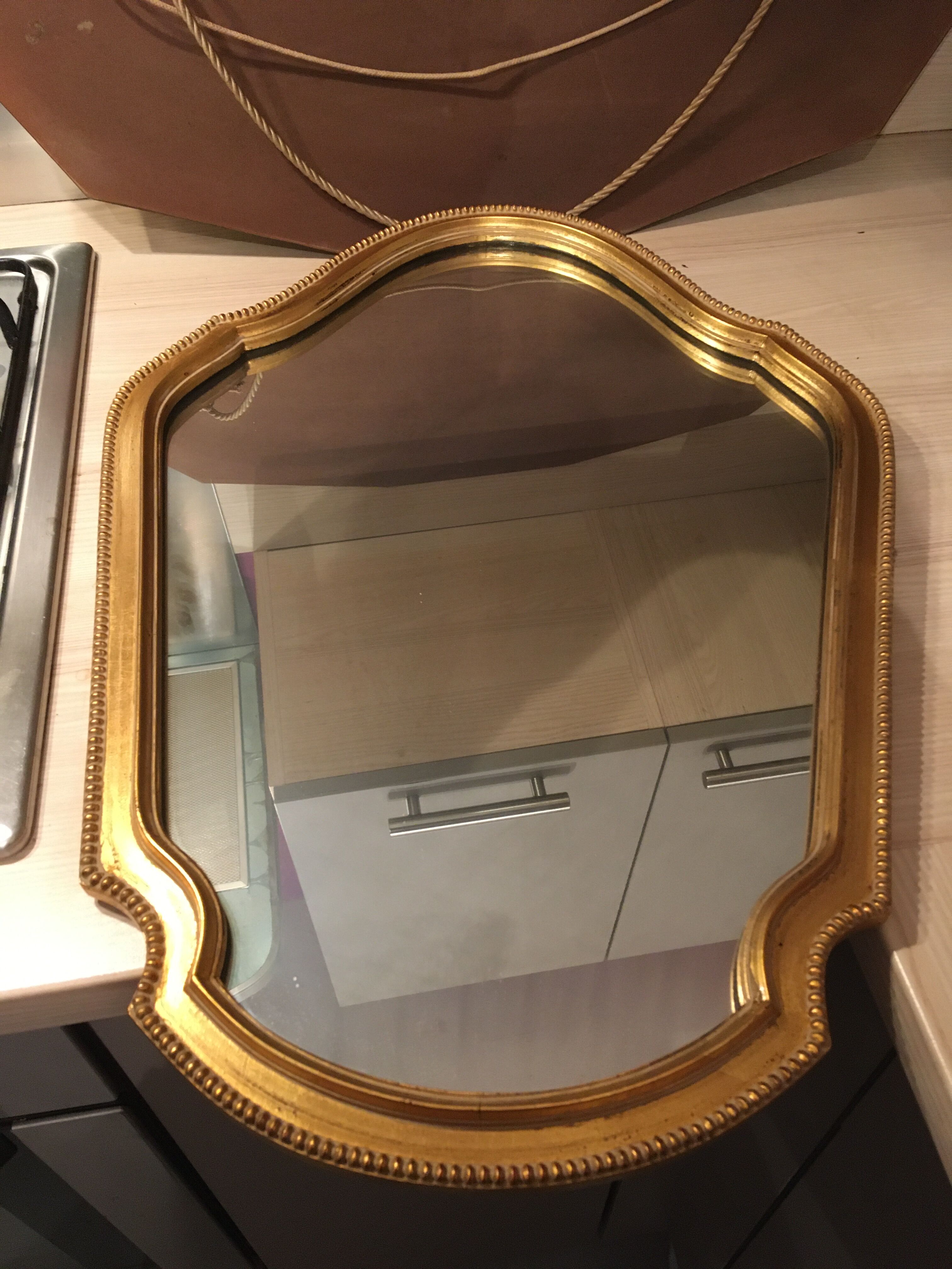 Golden vintage mirror