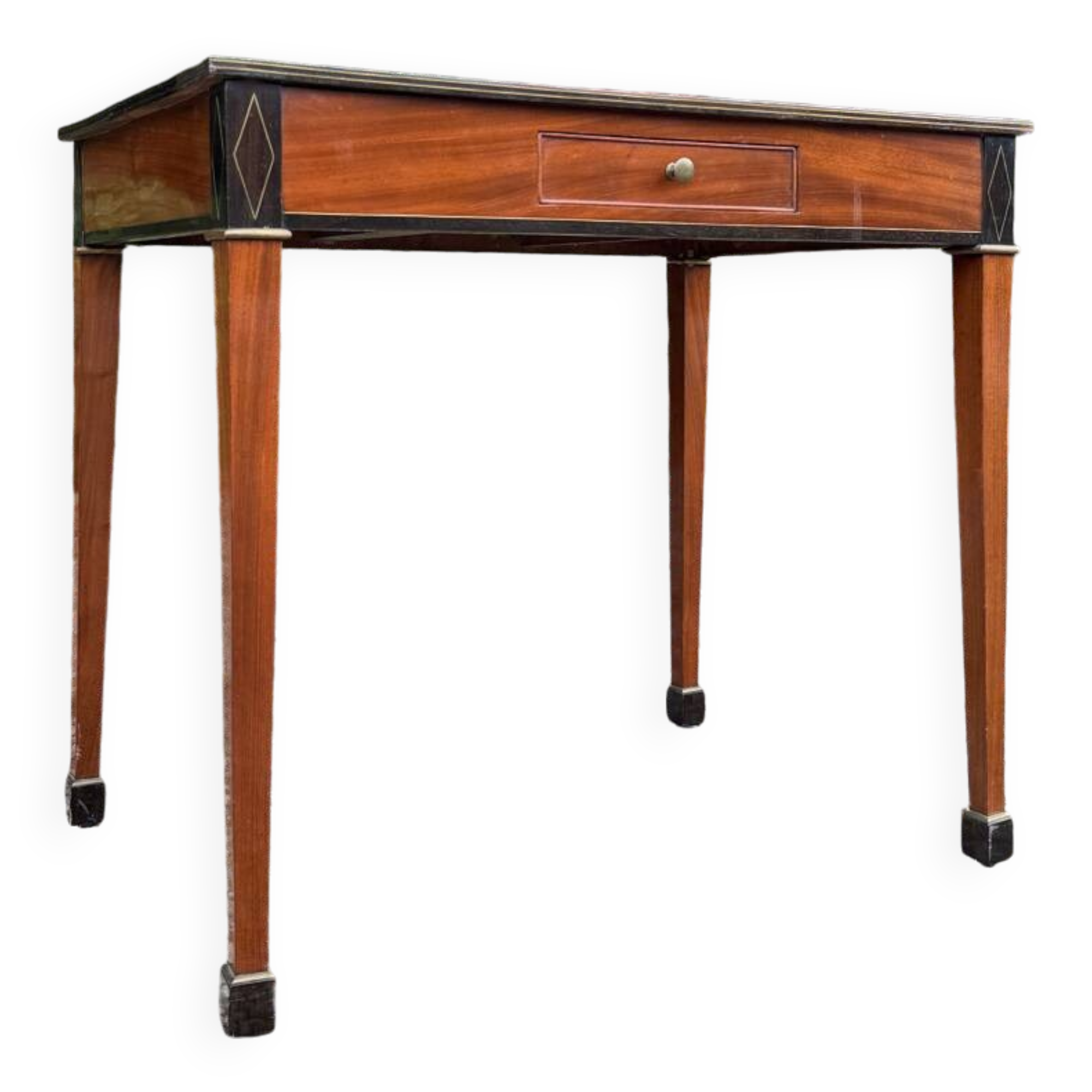 Jean Joseph Chapuis Mahogany Desk, Writing Table, Directoire Period