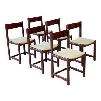 Ensemble de six chaises de salle à manger italiennes
