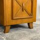 Vintage 1950s honey oak desk - tapered legs - unique piece