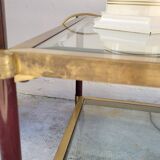 Table basse design en laiton style Jansen - 1970s