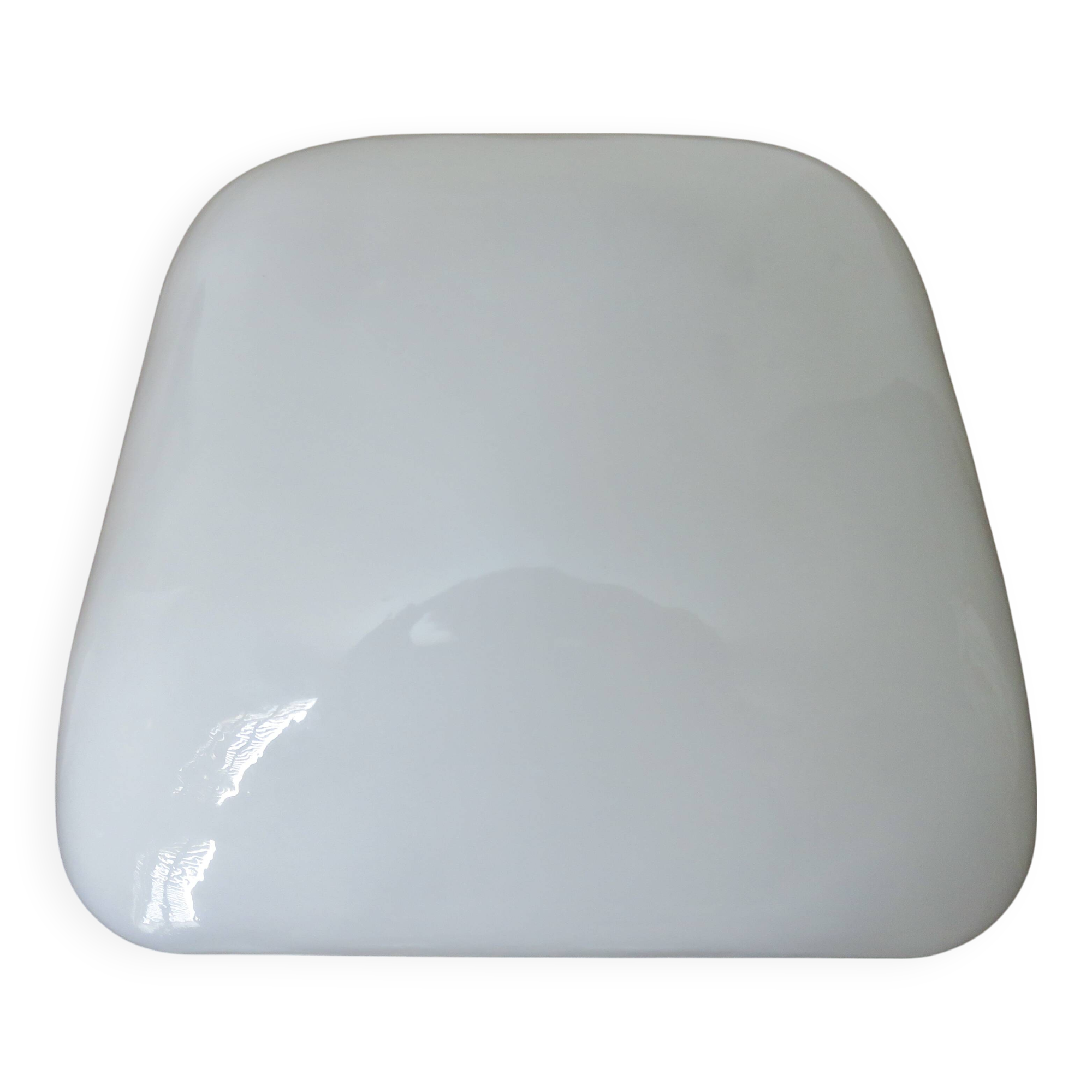 Large square ceiling light in white opaline, 1960s-70s