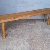 Bench 144 cm old patinated solid wood