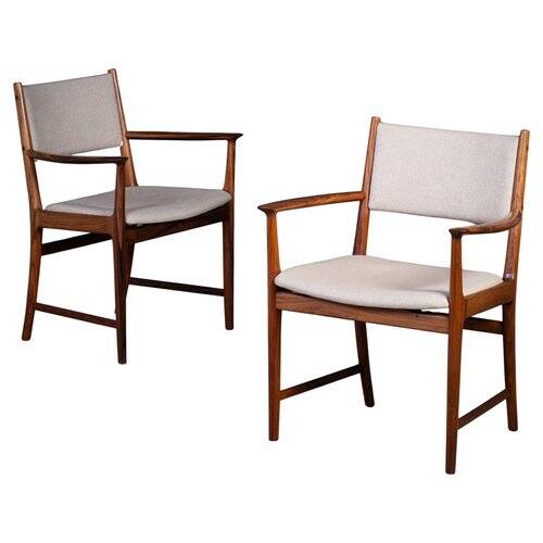 Rosewood armchairs attributed to Kai Lyngfelt Larsen for Søren Willadsen, 1960s, Set of 2