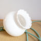 Walker with serrated glass lampshade