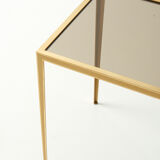 Set of Two Side Tables with a Brass Frame - 1960's