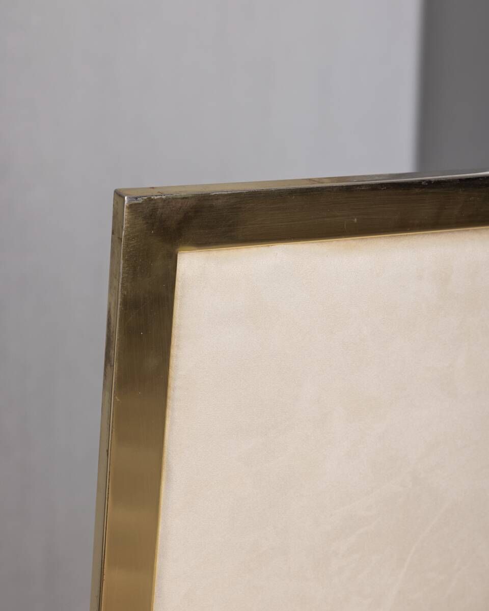 Set of 6 Vintage 1970s Chairs in Gold-Plated Brass, Designed by Renato Zevi