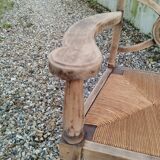 Paire de fauteuils anciens vintage en bois