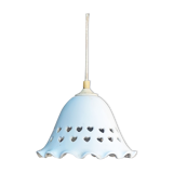 Bell-shaped suspension in white ceramic