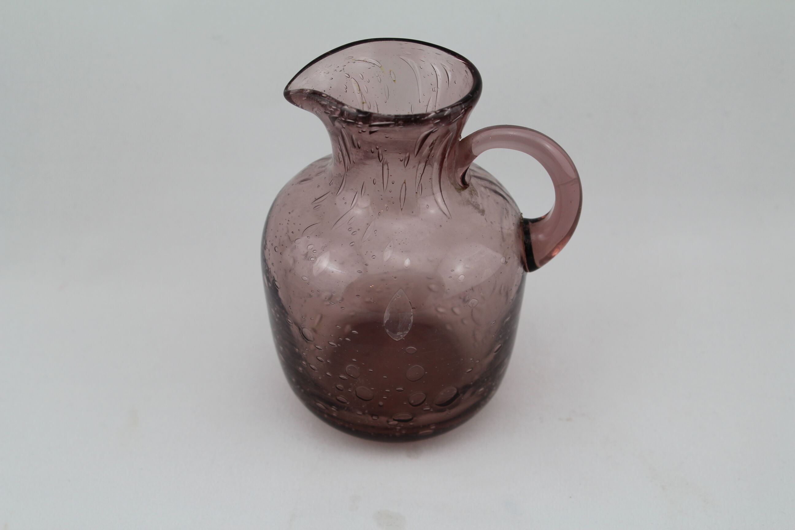Milk/cream Biot bubble glass jar, pitcher