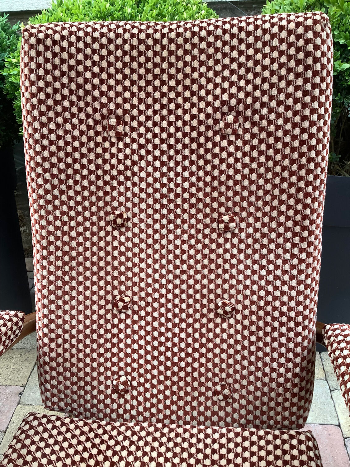 Fauteuil et 2 chaises Baumann en velours vintage