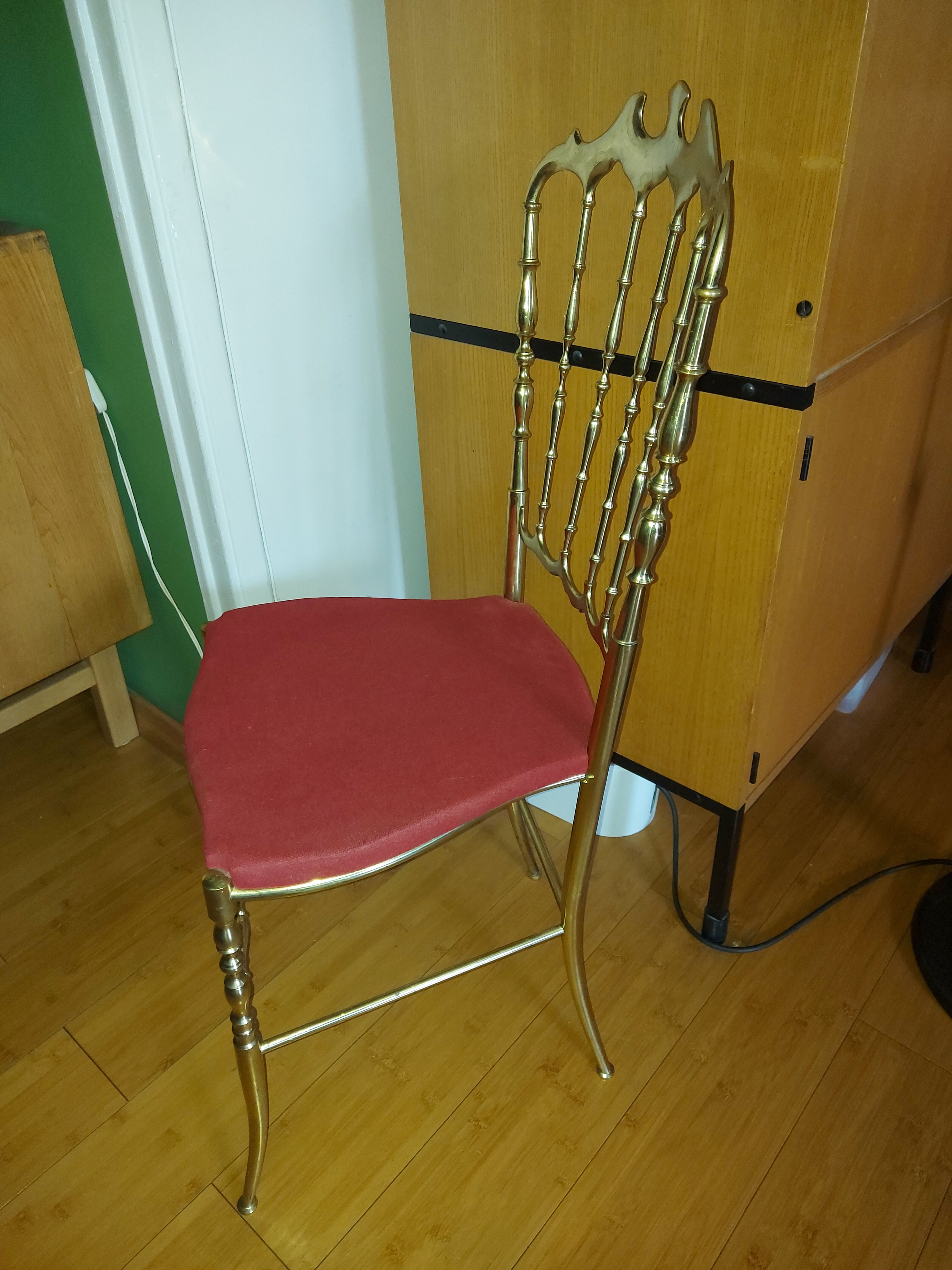 Chiavari Italian brass design chair