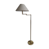 Double lighting brass floor lamp