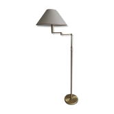 Double lighting brass floor lamp