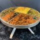 Roche Bobois coffee table design 1960-1970 ceramic top on metal.
