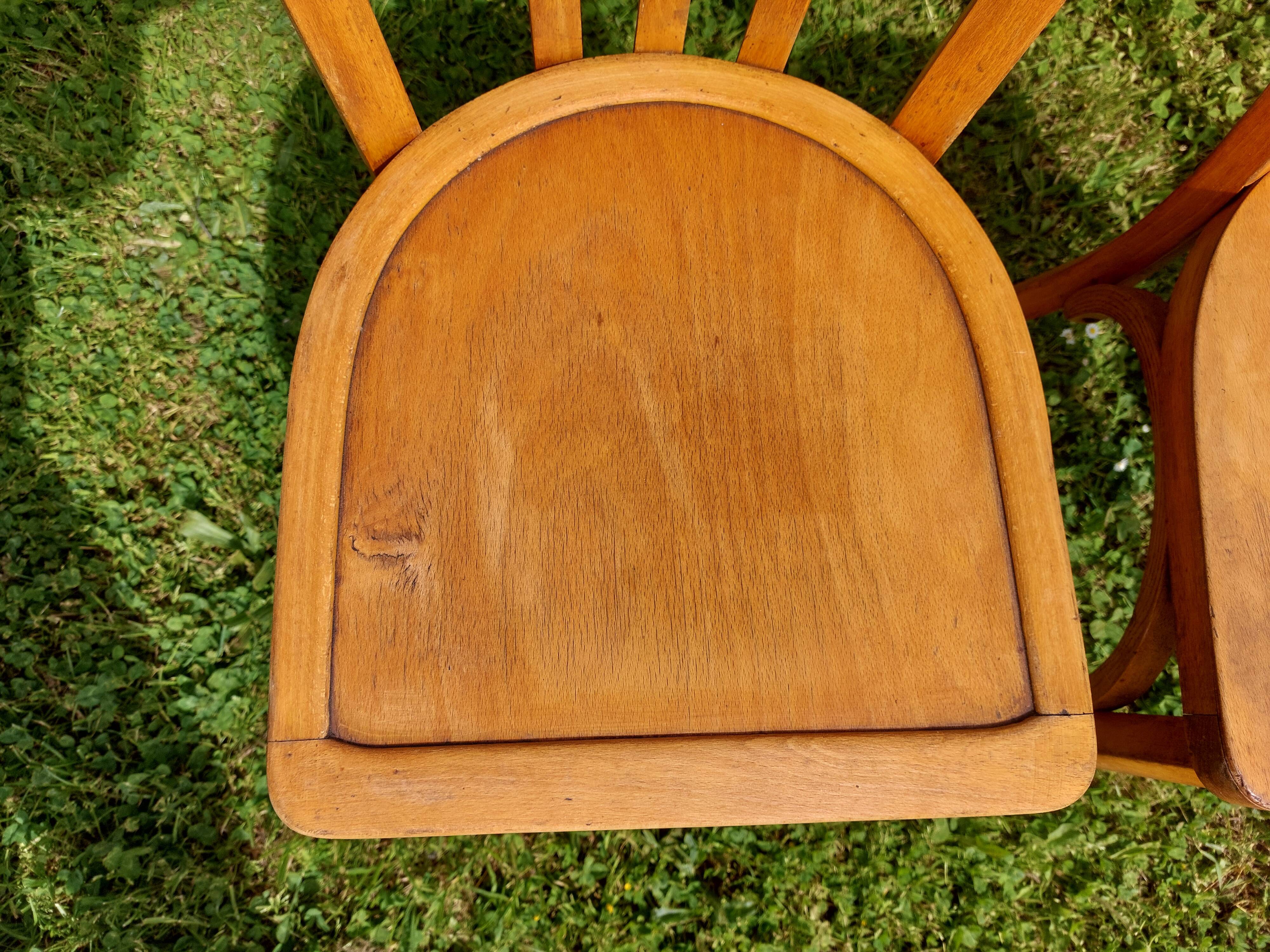6 sanded bistro chairs