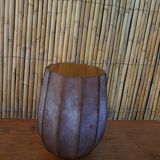 Brown frosted glass vase