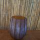 Brown frosted glass vase
