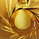 4 cups vereco amber glass with twists