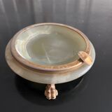 Marble and brass ashtray