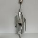 Suspension, brushed aluminum chandelier, Space Age style 1970s
