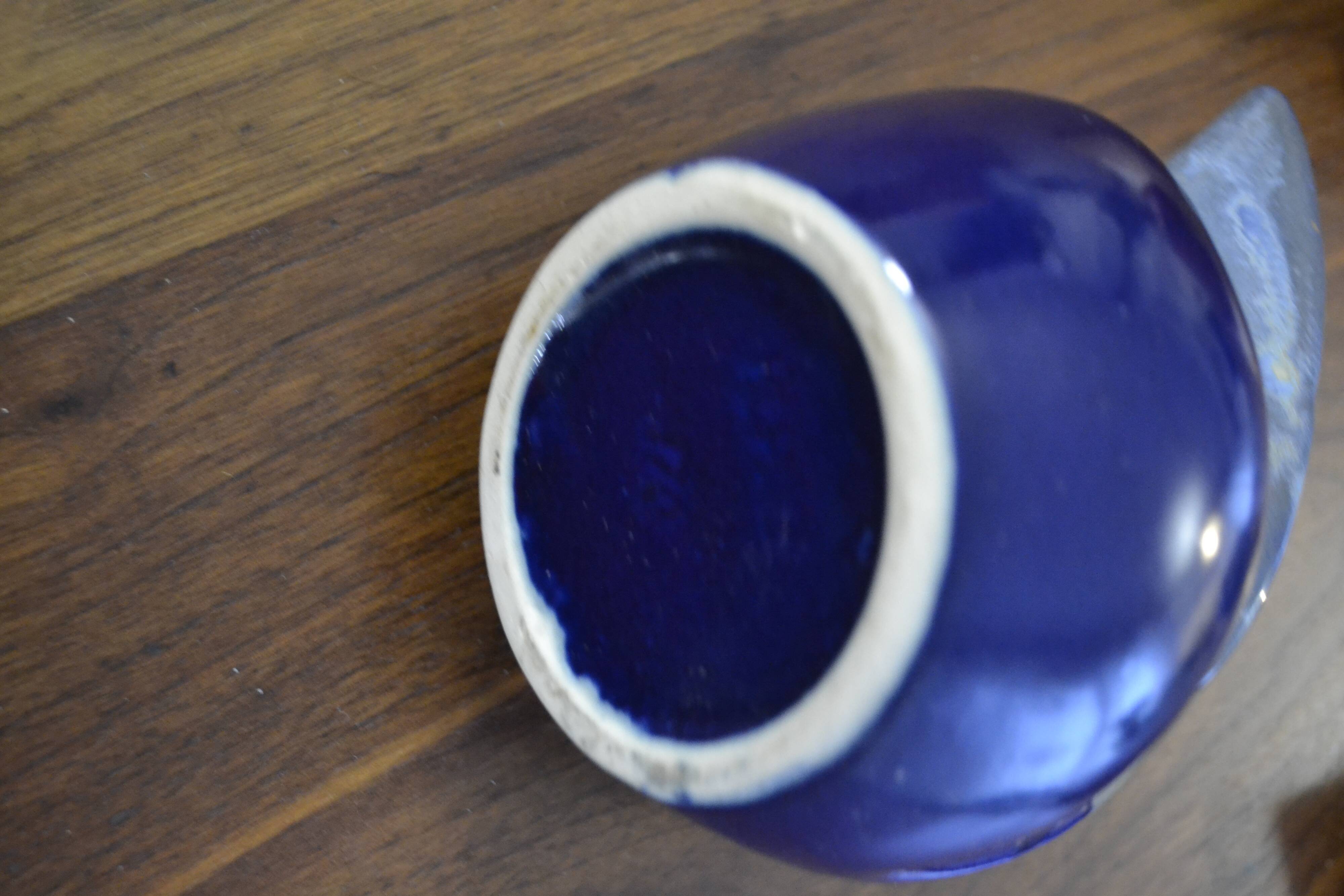 Blue pitcher