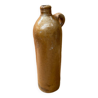 Ancienne bouteille kessel wasser grès émaillée marron vintage