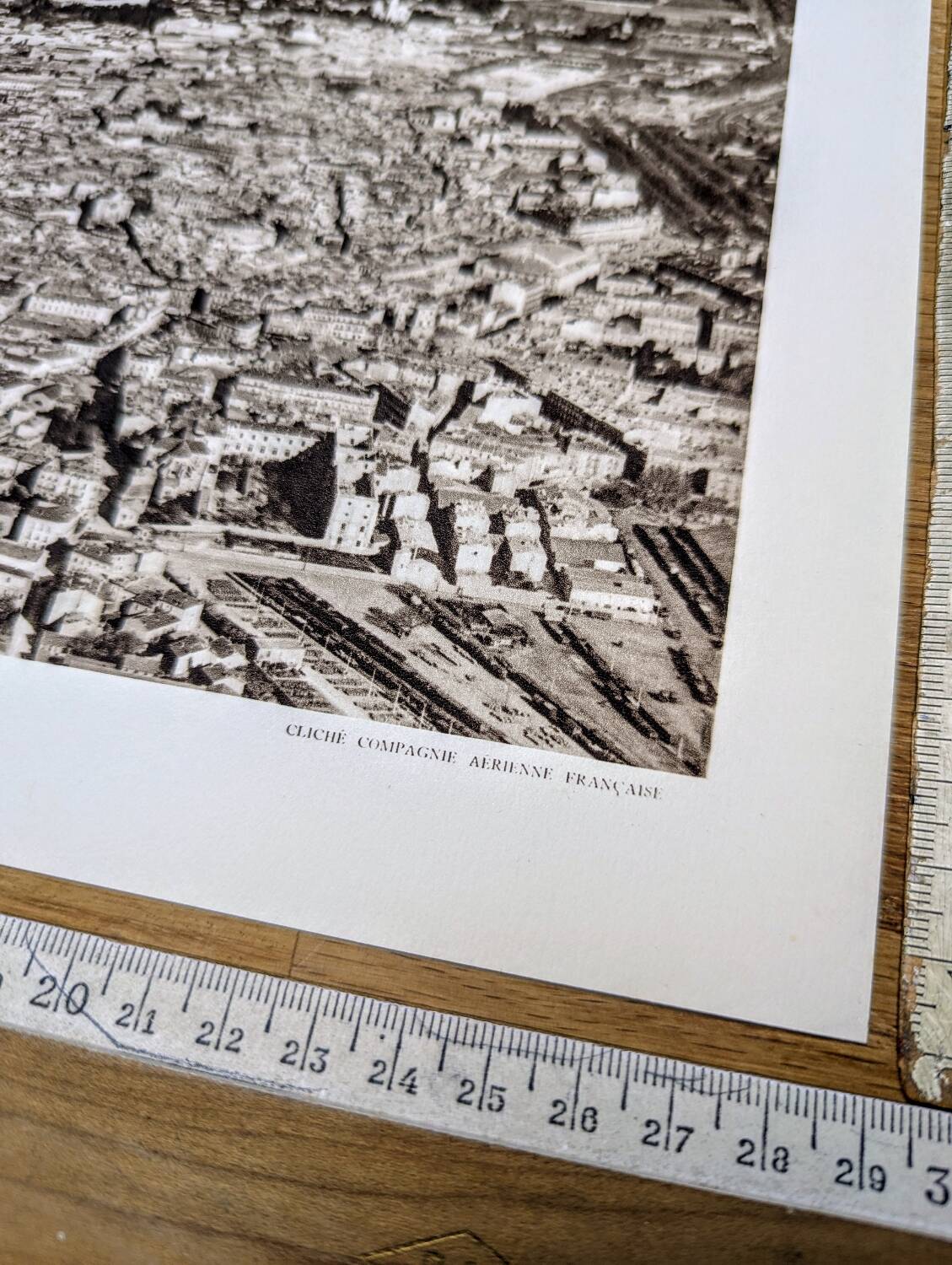 Montpellier, Vintage, photo plate printed in 1935.