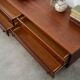Low mahogany furniture, Danish design, 1970s, made in Denmark.