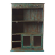 Armoire bibliothèque ouverte en bois vintage